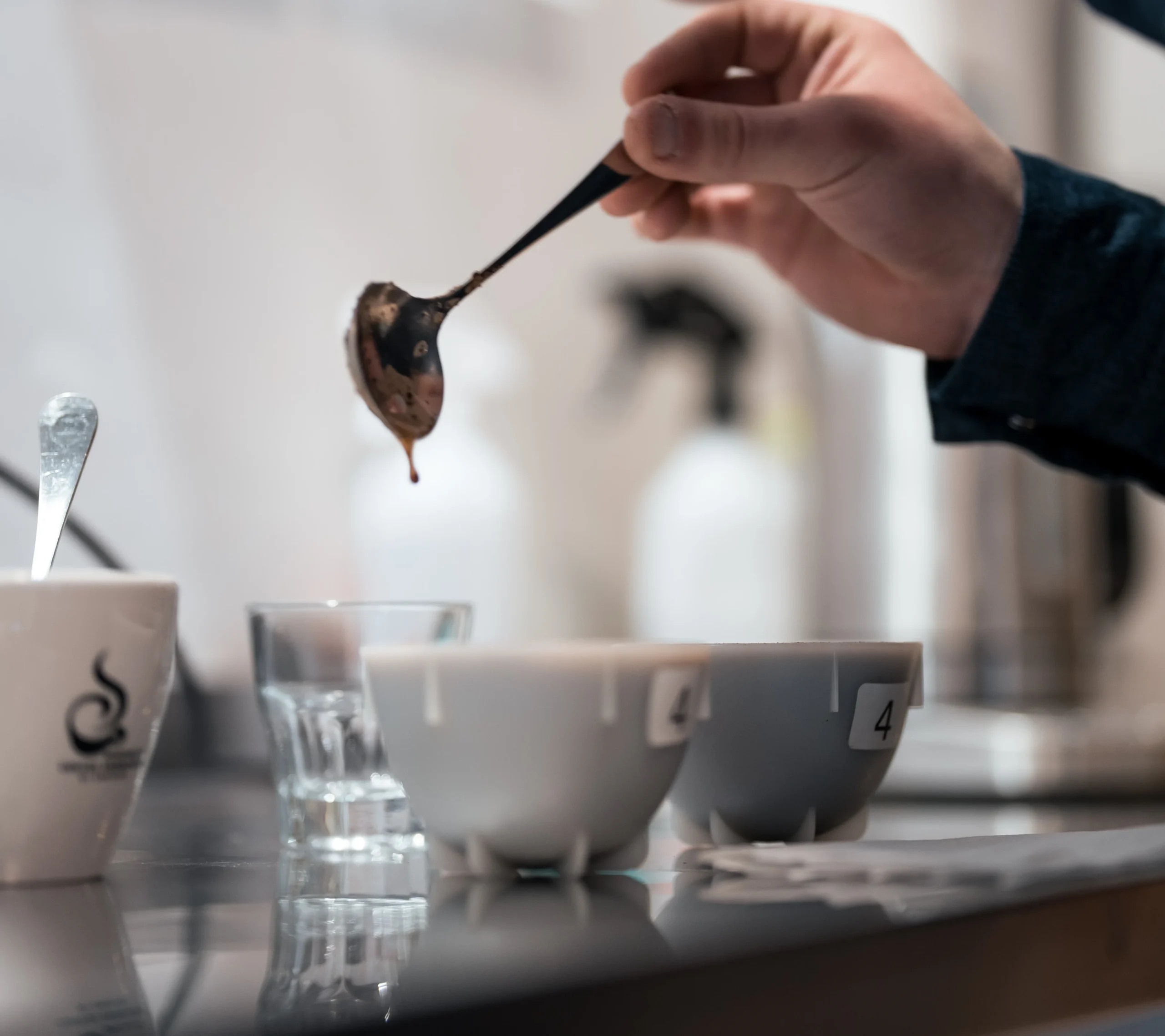 mesa de cata cafe