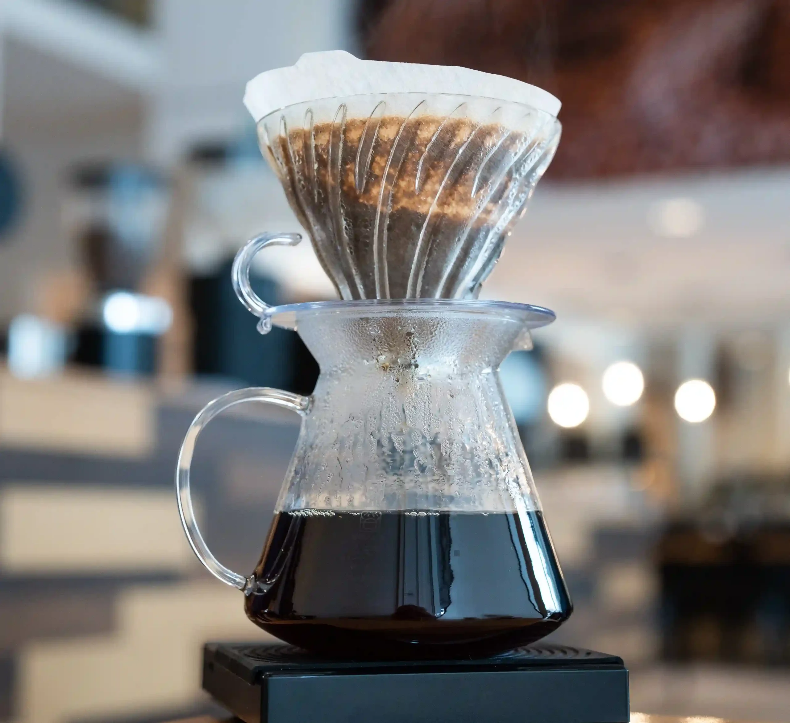 cafe filtrado en v60